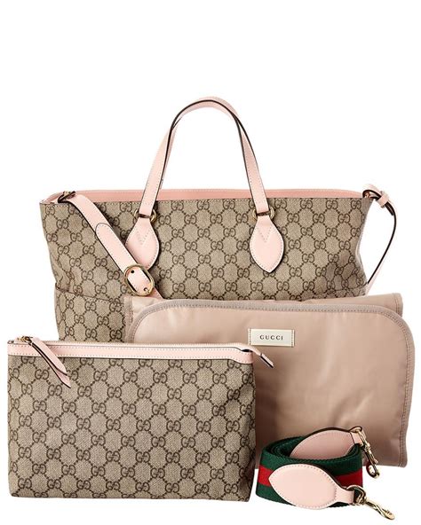 pink nylon gucci diaper bag|gg signature pink diaper bag.